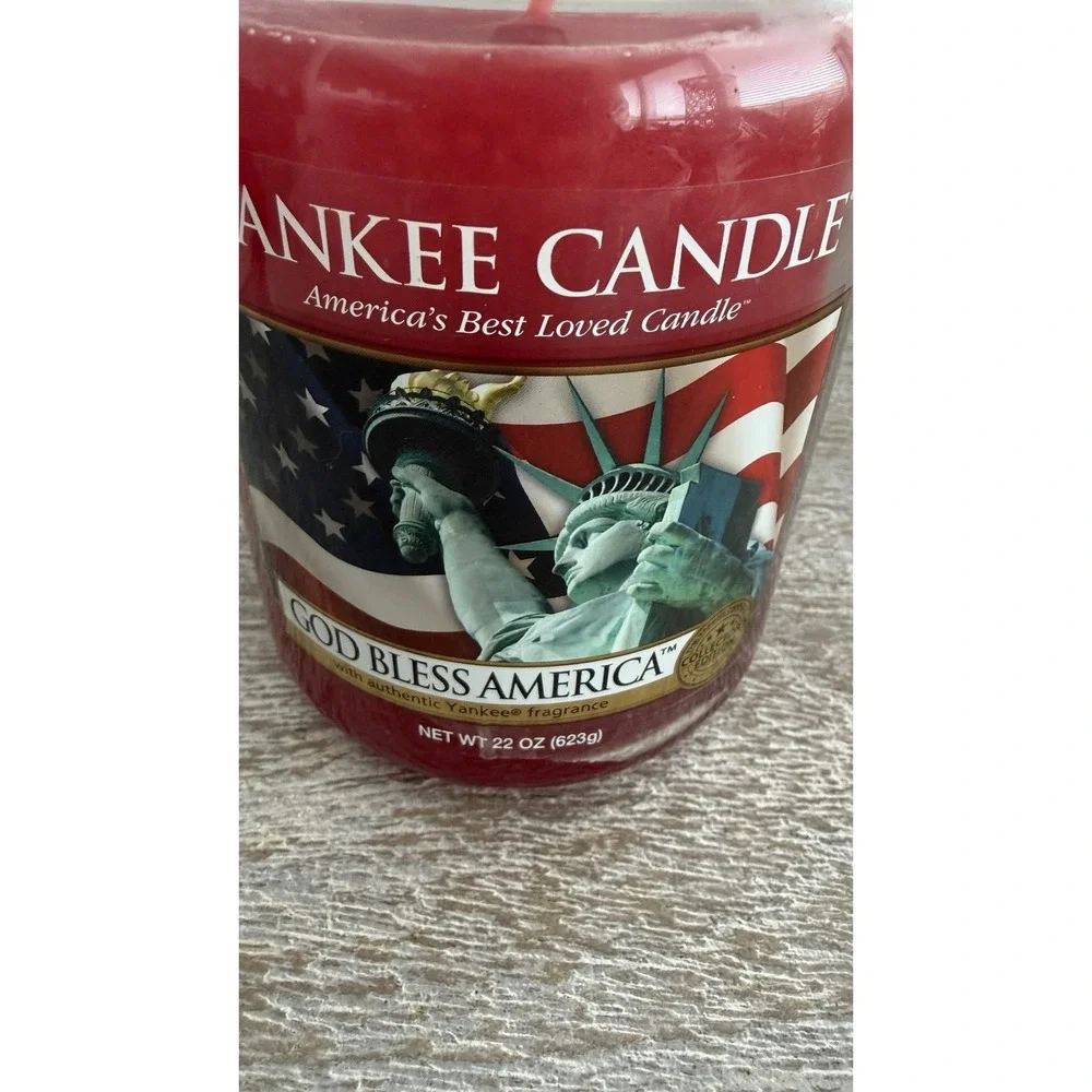 NEW Yankee Candle God Bless America Retired Collectors Edition Large Jar 22 oz